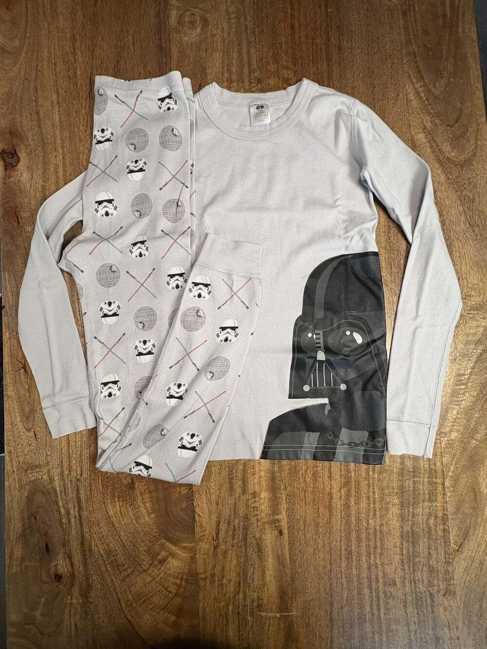 Hanna Andersson Pajama Set Kids 12 Gray Star Wars Darth Vader Cotton 2 Piece
